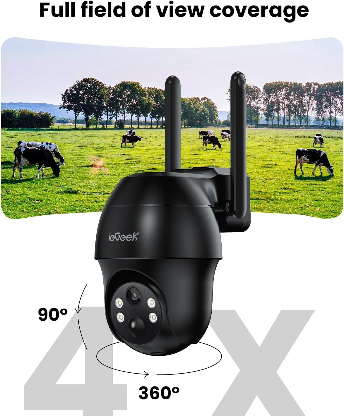 ieGeek S11 Negro Cámara 4G Solar | Sin WiFi, SIM Incluida - Imagen 7