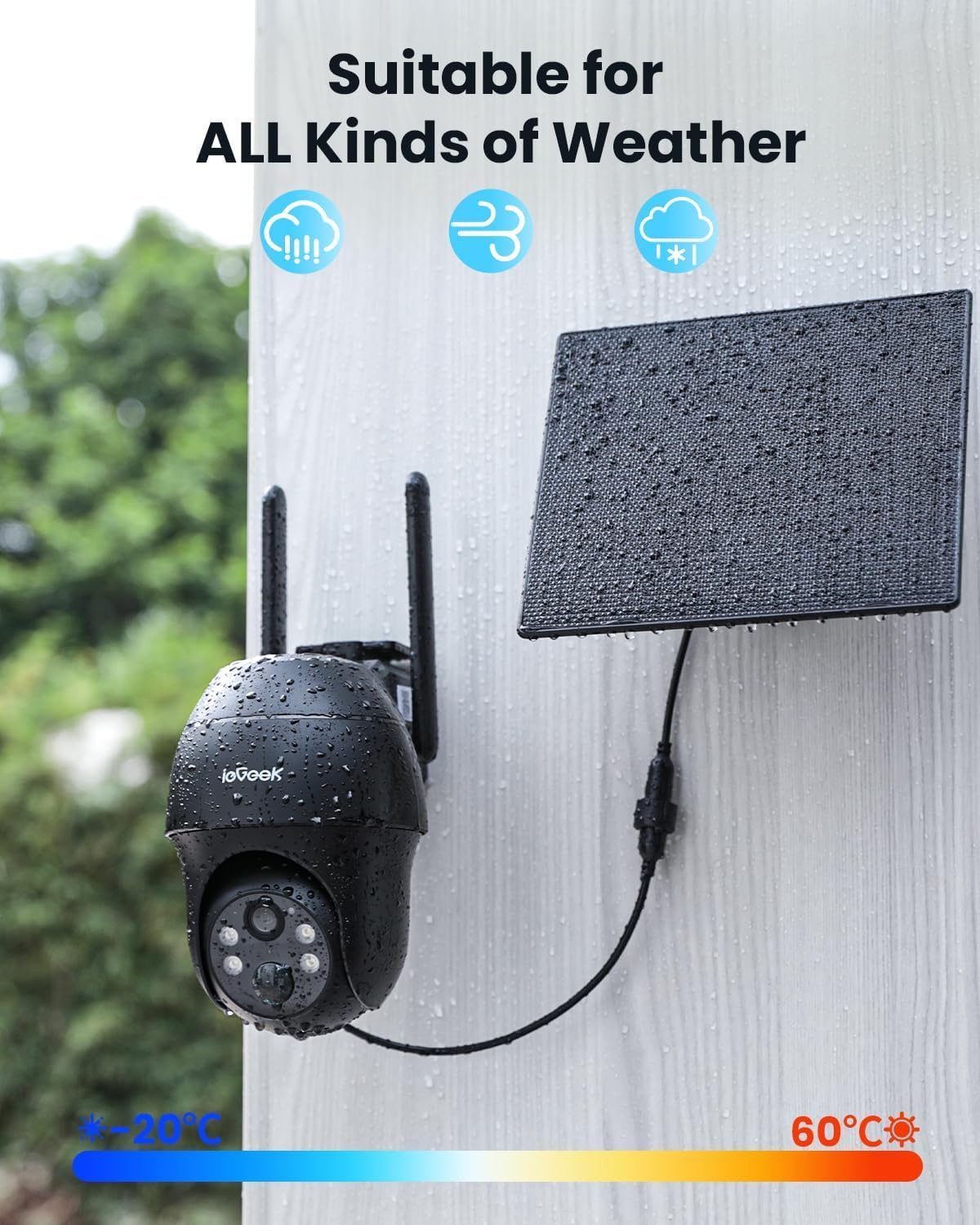 ieGeek S11 Negro Cámara 4G Solar | Sin WiFi, SIM Incluida - Imagen 4