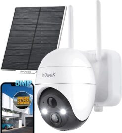 Cámara Vigilancia WiFi Solar 3K 5MP 360° PTZ Exterior | ieGeek